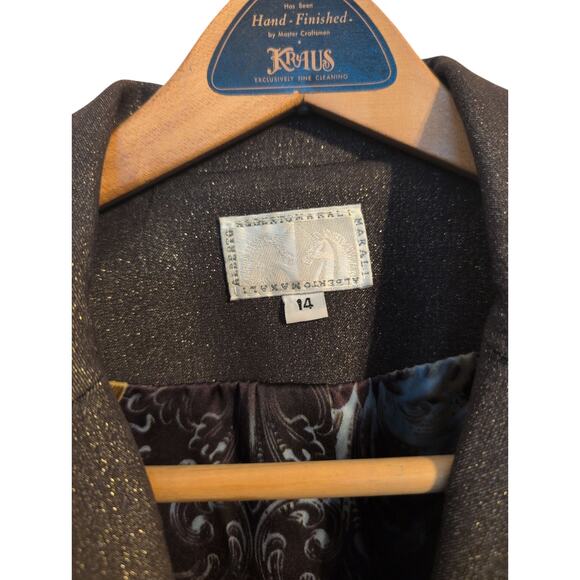 Alberto Makali Brown Gold Shimmer Pant Suit – Size 14 - Picture 3 of 6